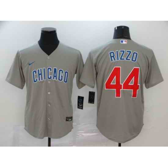 Cubs 44 Anthony Rizzo Gray 2020 Nike Cool Base Jersey